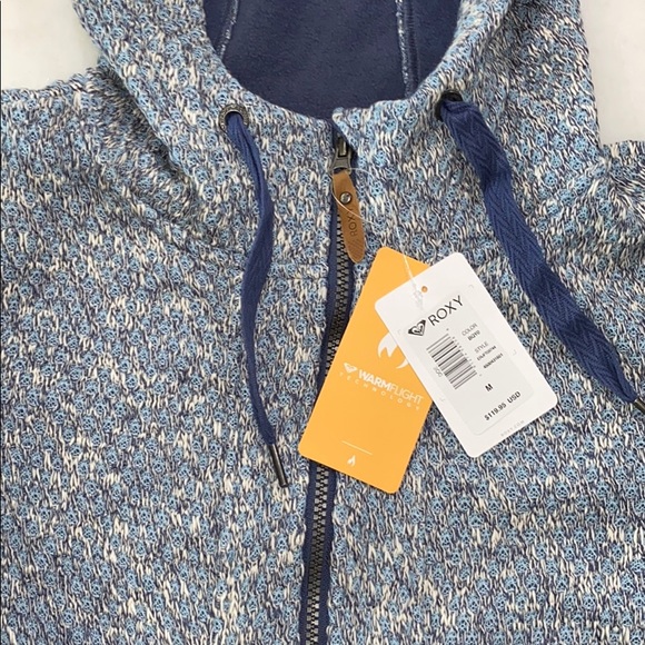 🔥 ROXY SNOW DOE ZIP-UP HOODED SWEATSHIRT, NWT - Picture 7 of 8